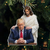 Let’s Stand Together In Faith And Hope - US Election Acrylic Custom Shaped Ornament - Christmas Gift And Decor For Conservative Supporters