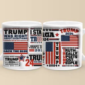 United We Stand For Our Rights And Freedoms - US Elections 3D Inflated Effect Printed Mug - Gift For Conservative Supporters