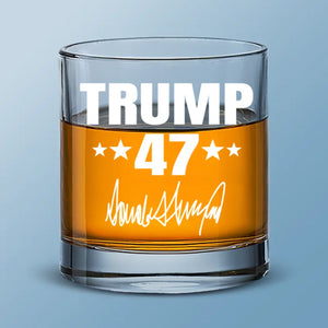 Agent T47 Is On The Way To The White House - US Election Whiskey Glass - Gift For Conservative Supporters