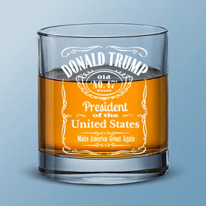 Believe In The Power Of Unity - US Election Whiskey Glass - Gift For Conservative Supporters