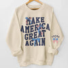 America's Greatness Will Be Back - US Elections Unisex Sweatshirt With Design On Sleeve