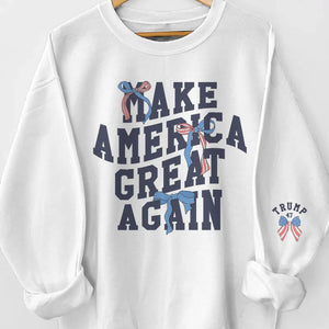 America's Greatness Will Be Back - US Elections Unisex Sweatshirt With Design On Sleeve