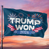 Renewed Energy Brings Promise For Our Nation - US Election Horizontal House Flag