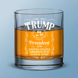 A New Beginning For All Americans - US Election Whiskey Glass - Gift For Conservative Supporters