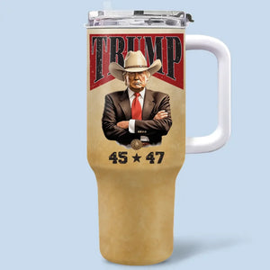 Man Of The Year Goes To No.47 - US Election 40 Oz Stainless Steel Tumbler With Handle