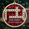 Freedom Is Not Just A Word It’s A Way Of Life - US Election Wood Custom Shaped Ornament - Christmas Gift And Decor For Conservative Supporters
