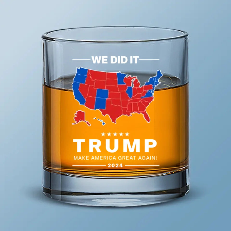 Make Each Day Your Masterpiece - US Election Whiskey Glass - Gift For Conservative Supporters