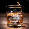 He Won, We Won - US Election Whiskey Glass - Gift For Conservative Supporters