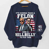 A Nation United Can Never Be Defeated - US Elections Unisex Sweatshirt With Design On Sleeve