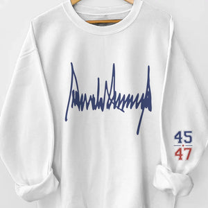 I Know You Miss Me, I'm Back - US Elections Unisex Sweatshirt With Design On Sleeve