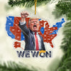 A United Nation Is Unstoppable - US Election Acrylic Custom Shaped Ornament - Christmas Gift And Decor For Conservative Supporters