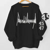 No.47 Is Here, Spill The T - US Election Full Embroidered Sweatshirt
