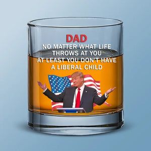 Change Is Coming And It Starts Right Here - US Election Whiskey Glass - Gift For Conservative Supporters