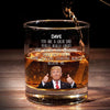 He Won, And America Will Rise Like Never Before - US Election Whiskey Glass - Gift For Conservative Supporters