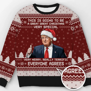 This Is Going To Be The Greatest Christmas - US Election Ugly Sweatshirt - Unisex Wool Jumper - Christmas Gift For Conservative Supporters