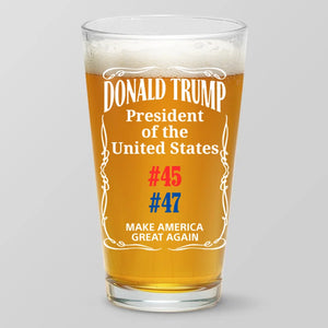 Standing Tall, Leading The Squad - US Election Beer Glass