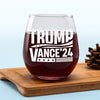Nations Grow Strong Through Courage - US Election Wine Glass