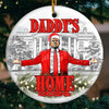 Dad Is Here To Make Every Moment Special - US Elections Ceramic Round Shaped Ornament - Christmas Gift For Conservative Supporters