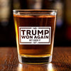 The 45th President Returns To Finish The Job - US Elections Shot Glass - Gift For Conservative Supporters