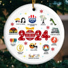 Small Gestures, Big Impact - US Elections Ceramic Round Shaped Ornament - Gift For Conservative Supporters