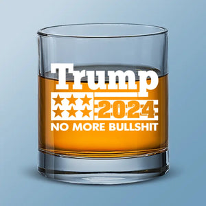 No More Nonsense - US Election Whiskey Glass - Gift For Conservative Supporters