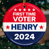 Your Vote Is Your Voice - US Elections Personalized Custom Ceramic Round Shaped Ornament - Gift For Conservative Supporters