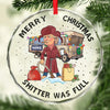 Wishing You Peace, Joy And Love - US Elections Circle Glass Ornament - Christmas Gift And Decor For Conservative Supporters