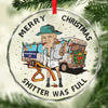 Bring Light And Joy This Christmas - US Elections Circle Glass Ornament - Christmas Gift And Decor For Conservative Supporters