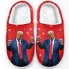 Standing Tall For My Country - US Election Fluffy Slippers - Christmas Gift For Conservative Supporters