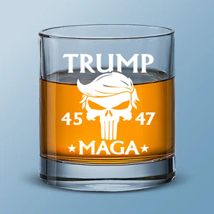 To The Dreamers And Believers, Cheers To Us - US Election Whiskey Glass - Gift For Conservative Supporters