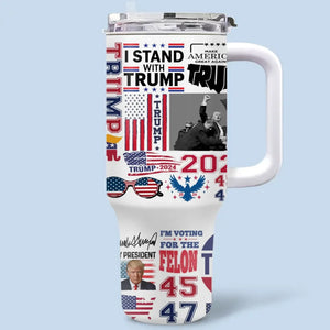 Let’s Embrace What Lies Ahead - US Election 40 Oz Stainless Steel Tumbler With Handle