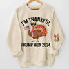Take A Bow To The People's President - US Elections Unisex Sweatshirt With Design On Sleeve