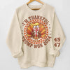 Thankful For The Return Of The Legend - US Elections Unisex Sweatshirt With Design On Sleeve