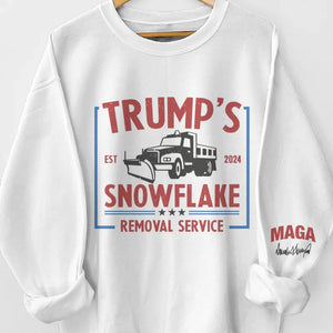 Let It Snow, Dump's Full Of Joy - US Elections Unisex Sweatshirt With Design On Sleeve