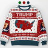 Excellent Coverage Ensured A Decisive Win - US Election Ugly Sweatshirt - Unisex Wool Jumper - Christmas Gift For Conservative Supporters