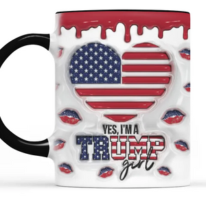 Right-Wing Girl Is Here - US Elections 3D Inflated Effect Printed Mug - Gift For Conservative Supporters