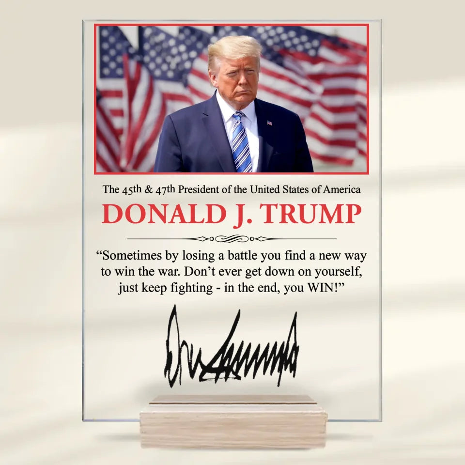Making History Again As 47th President - US Election Rectangle Shaped Acrylic Plaque - Gift For Conservative Supporters