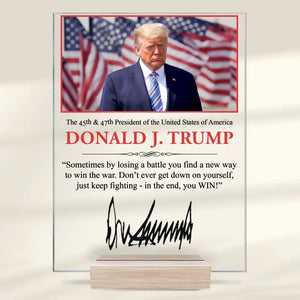 Making History Again As 47th President - US Election Rectangle Shaped Acrylic Plaque - Gift For Conservative Supporters