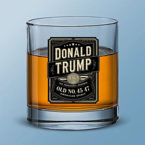 The Greater The Effort, The Greater The Glory - US Election Whiskey Glass - Gift For Conservative Supporters