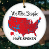 Our Vote Is Our Voice - US Elections Ceramic Round Shaped Ornament - Gift For Conservative Supporters