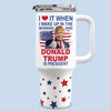 I Wake Up In The Morning - US Election 40 Oz Stainless Steel Tumbler With Handle