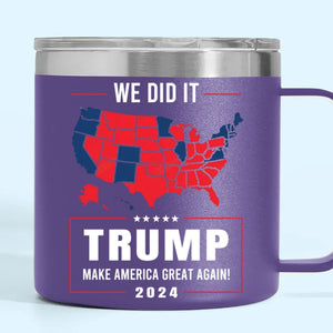 A Time For Renewal And Growth - US Election 14oz Stainless Steel Tumbler With Handle