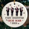 Your Voice Matters Now More Than Ever - US Elections Ceramic Round Shaped Ornament - Gift For Conservative Supporters