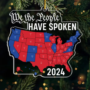 A Moment To Cherish And Celebrate - US Election Acrylic Custom Shaped Ornament - Christmas Gift And Decor For Conservative Supporters