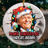 Make Your Tree Stand Out - US Election Ceramic Round Shaped Ornament - Gift For Conservative Supporters