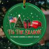Time To Celebrate The New Era Of America - US Election Ceramic Round Shaped Ornament - Gift For Conservative Supporters