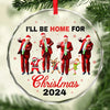 Let's Dance Together - US Elections Circle Glass Ornament - Christmas Gift And Decor For Conservative Supporters