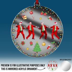 Let's Pop It Up - US Election Mirrored Acrylic Ornament - Christmas Gift For Conservative Supporters