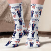 Our Future Is Looking Bright - US Election Middle Tube Socks - Gift For Conservative Supporters