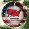 A Journey Towards A Better Future - US Election 3D Inflated Effect Printed Ceramic Round Shaped Ornament - Gift For Conservative Supporters